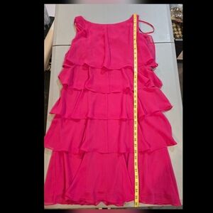 SL Fashions Vibrant Pink Layered Kids Dress 3c5
